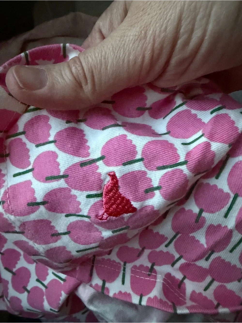 Pink Chicken tulip pattern baby dress